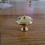 6 boutons de meuble en laiton poli