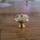 6 polished brass furniture knobs