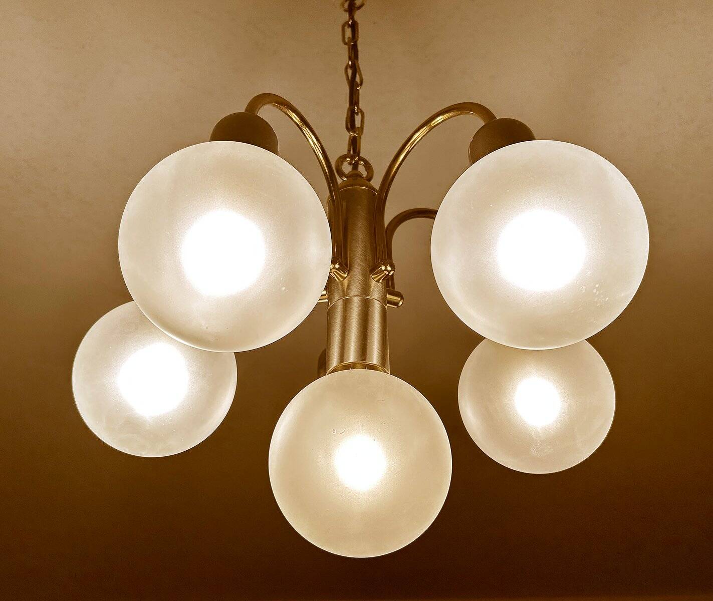 Lustre vintage de l'ère spatiale, années 1970