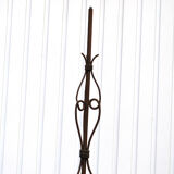 Vintage wrought iron lamp foot, volutes tripod floor lamp