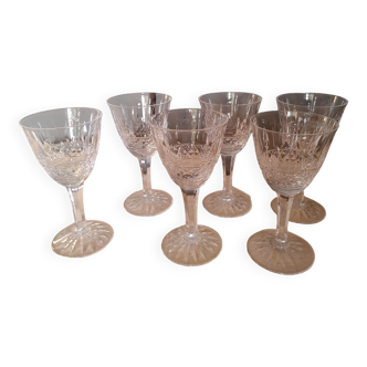 6 verres à porto ancien en cristal taillé de Saint Louis ( 2 lots de 6 de dispo )