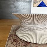 70s rattan coffee table by McGuire