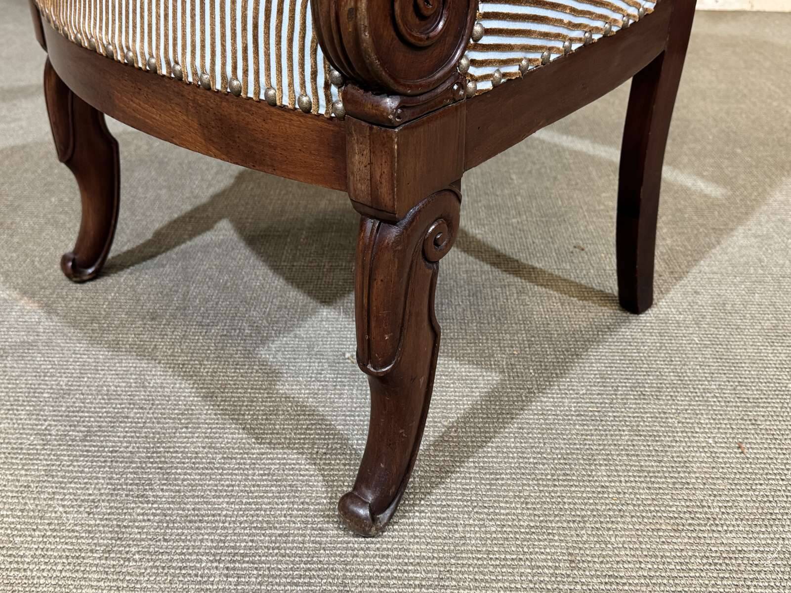 19th Century Restoration Armchair in Mahogany