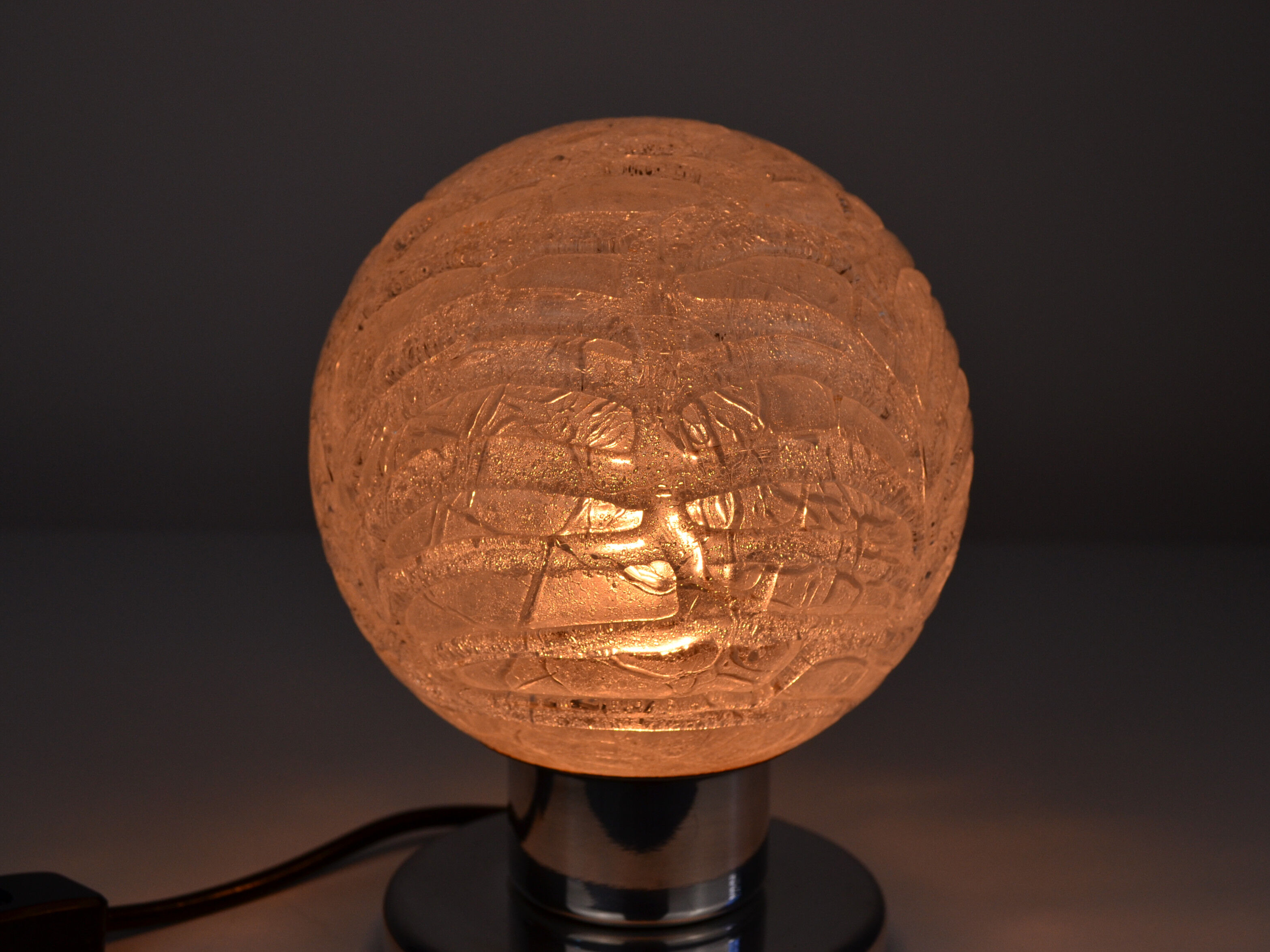 Mid Century table lamp by Doria Leuchten, Murano glass