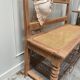 Banc en chêne et cannage
