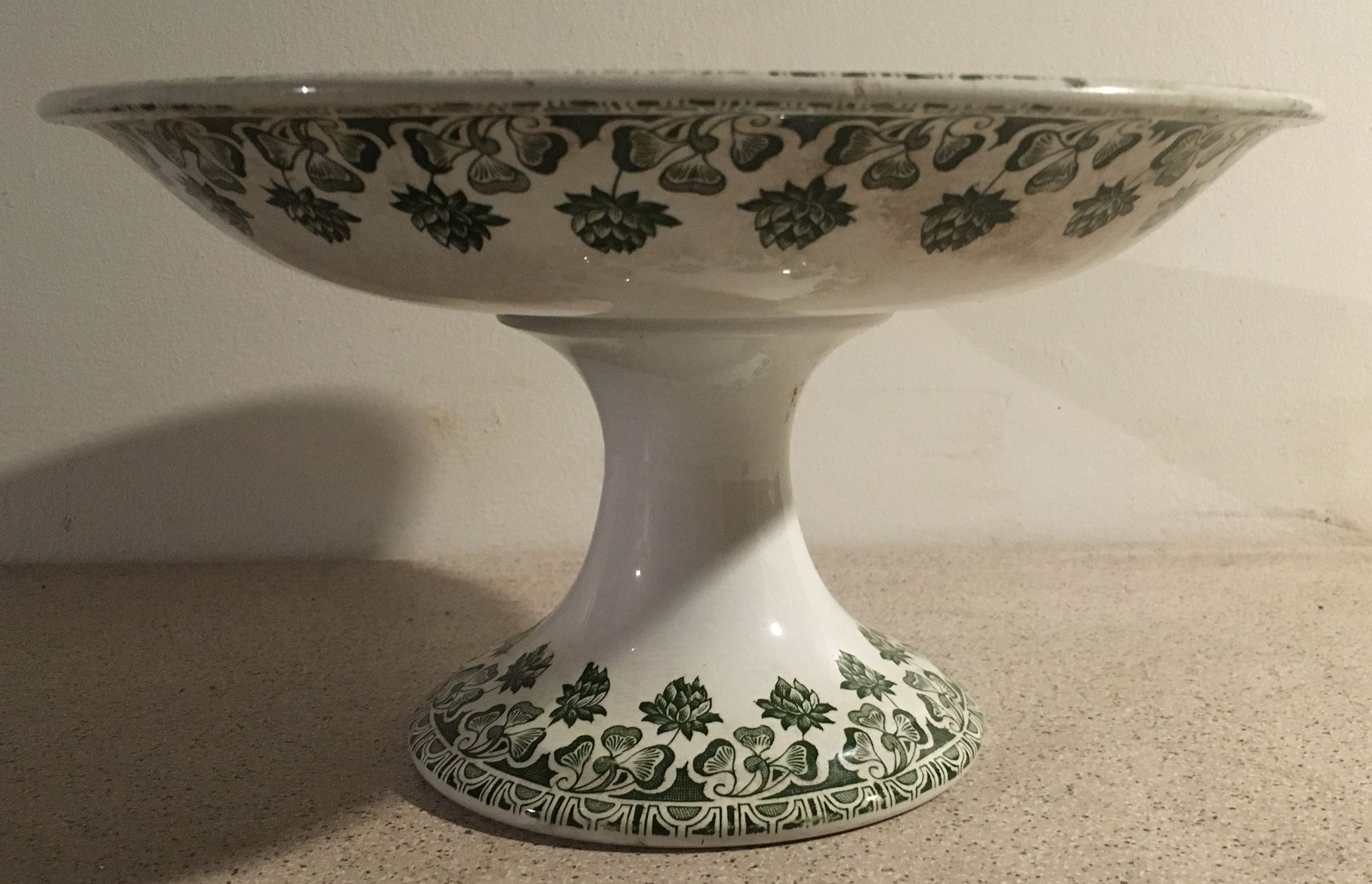 Faience fruit cup Badonviller Clover