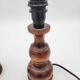 Paire de lampes de chevet en bois tourné