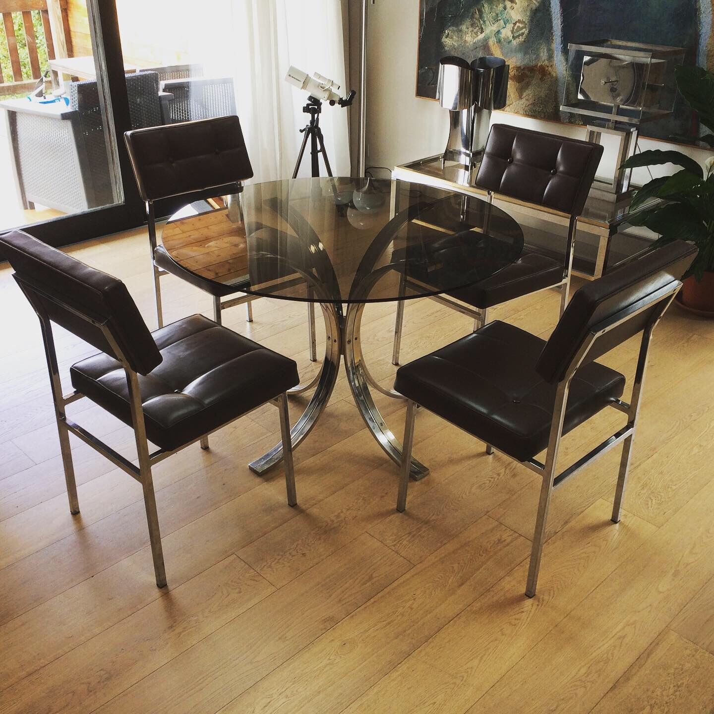 Table de salle à manger de Roméo Rega Italie 1970