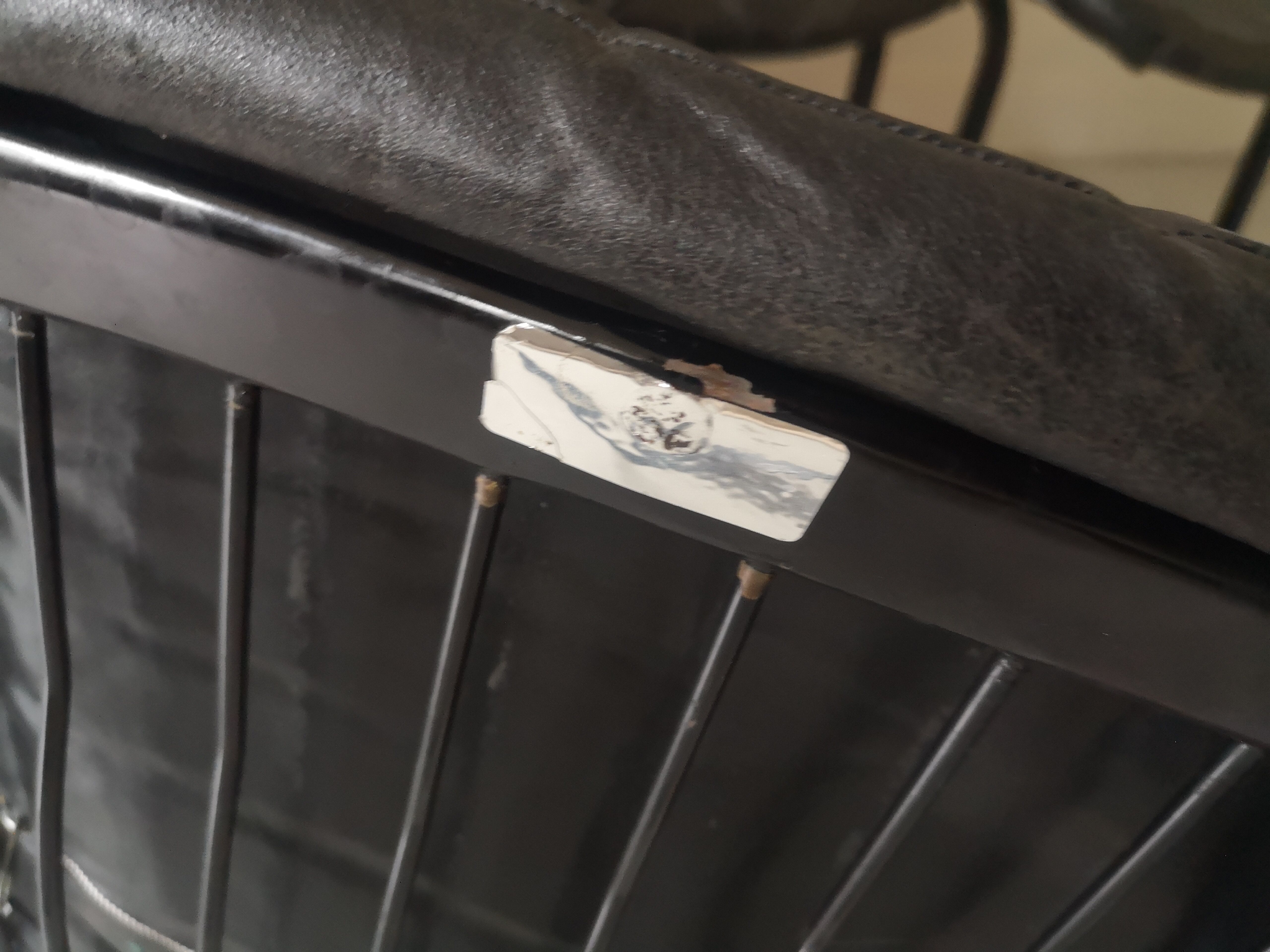 Wired chair in black metal Cidue, Italy 1970