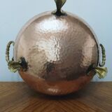 Brass and hammered copper planter