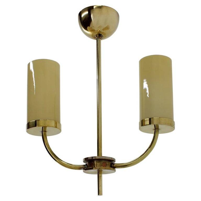 Brass Art Deco Bauhaus pendant / 1930s
