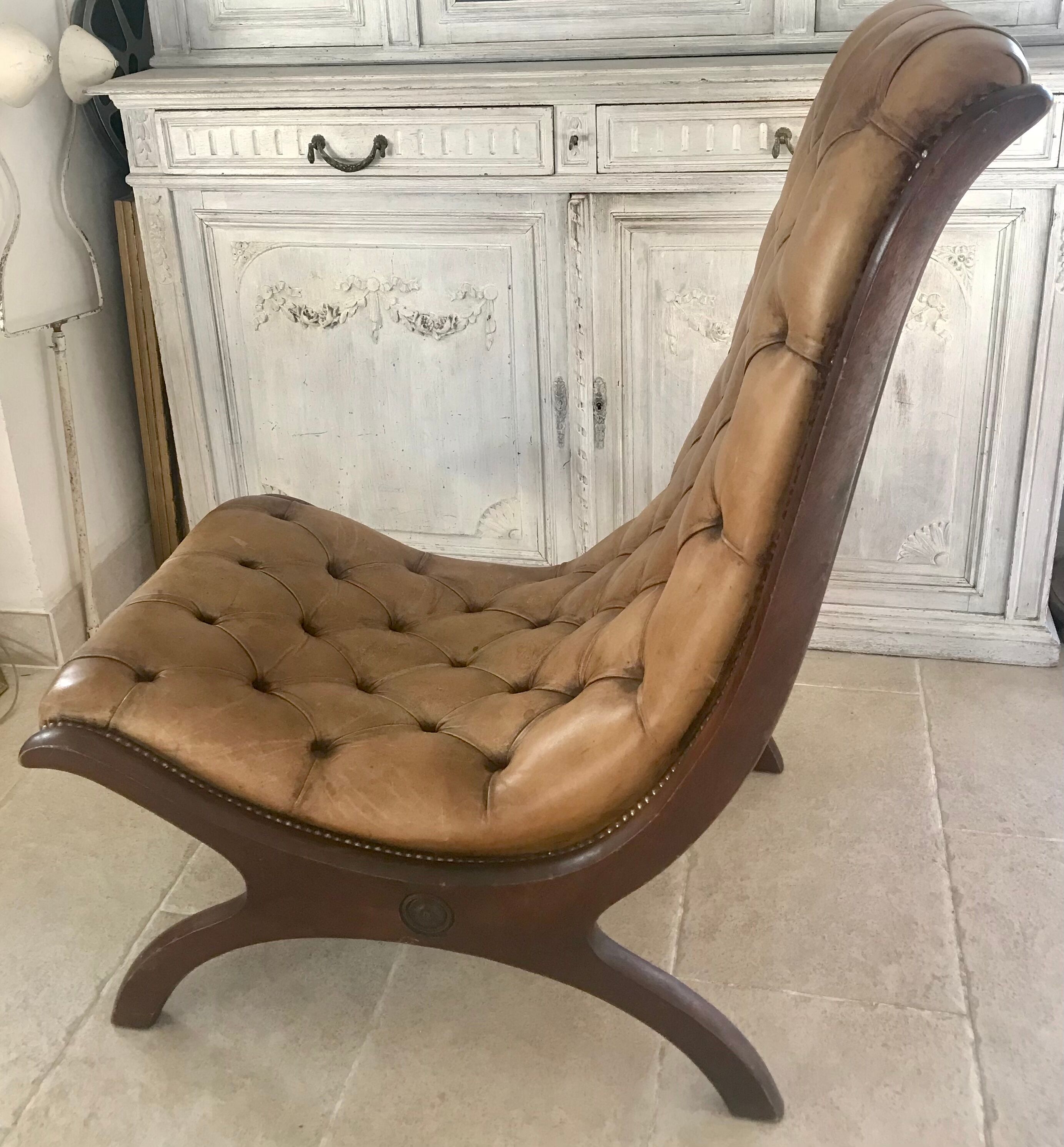 Chesterfield leather chair