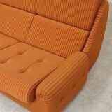 Complete orange salon JITONA in Atlantis Space Age style from the 1970s.