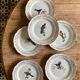 Set of 6 vintage flat plates, model Moineaux de Paris de Gien