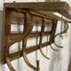 curved wooden coat rack/shelf