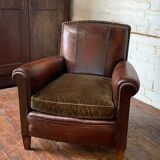 French Leather Chair, Normandy Model, Circa 1920’s