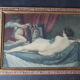 Golden wooden frame with glass 61x83