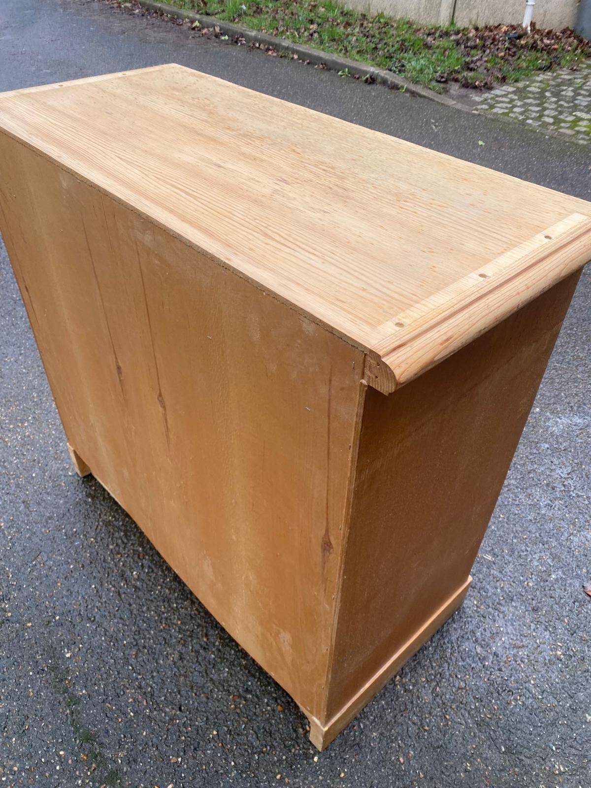 Vintage Scandinavian wooden shelf from the 1980s.