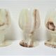 Three onyx candlesticks from the 70s