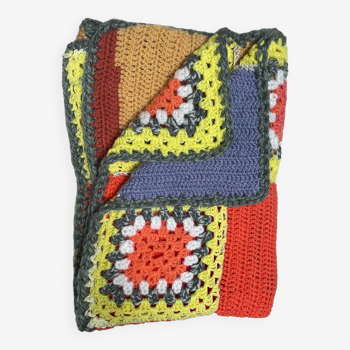 plaid granny crochet