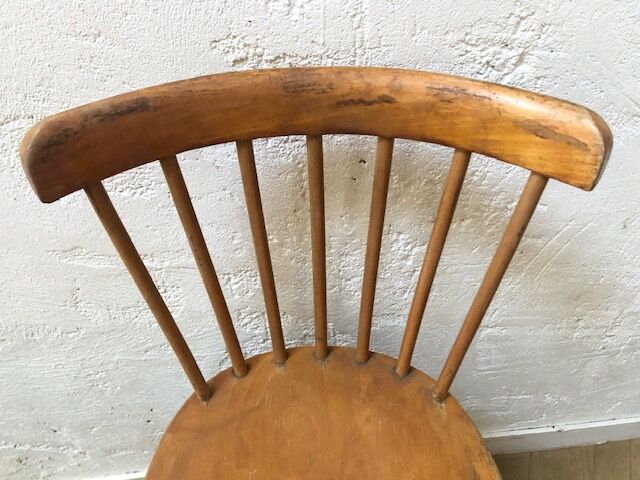 Vintage bistro chair feet compass