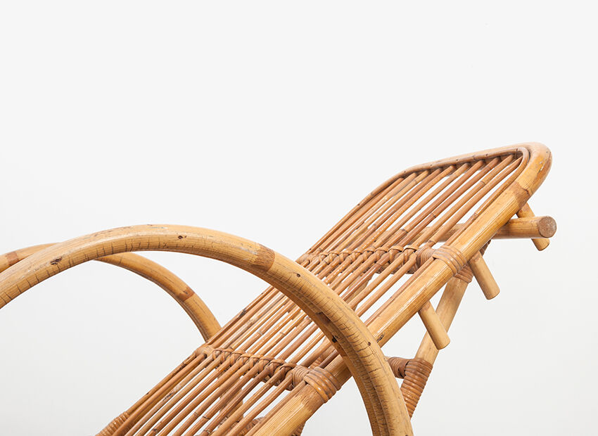 Lounge Chair in rattan, Netherlands 50 years