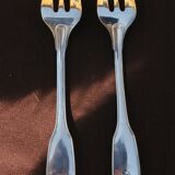 2 oyster forks in silver metal christofle versailles model