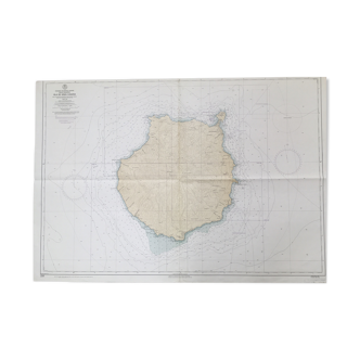 Carte marine ancienne de Gran Canarie