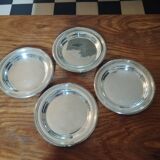 4 Gallia Christofle silver-plated bottle coasters