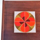 Tricolor sideboard with retro tile insert, circa 1960