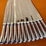 Christofle 48-piece flatware ribbon set, near mint condition