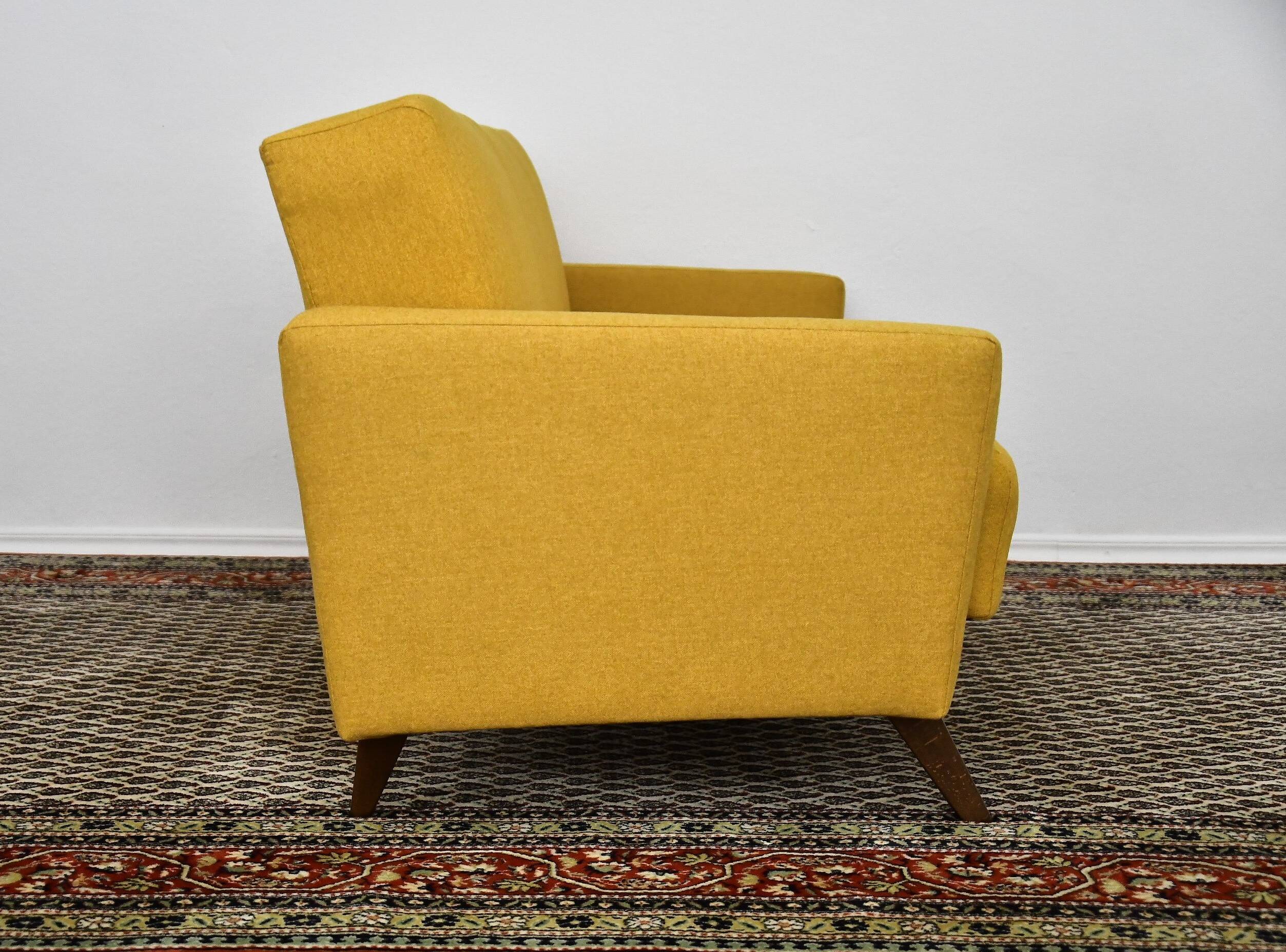 Yellow Folding sofa, daybed, 1960s