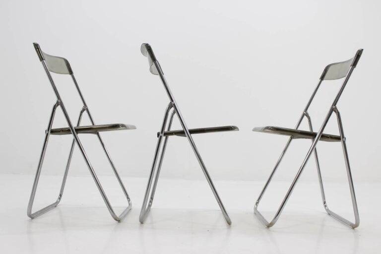Set of three folding mid-century chairs from Sweden, 1970s