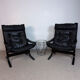 Siesta armchair by Ingmar Relling – black leather – Westnofa