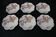 6 Limoges porcelain dessert plates 1900 - Bird decor