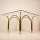 Glass and Brass Table, Italian Manufacture, 1970