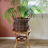 Rattan side table