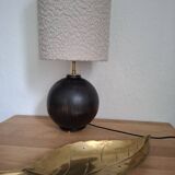 Lampe boule en bois vintage