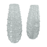 2 conical globes in scissor glass