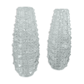 2 conical globes in scissor glass