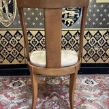 Suite de 6 chaises gondoles de style Empire
