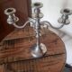 Silver 3-spoke candle holder