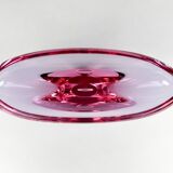 1960s Art Glass Bowl by Glass Designer Miloslav Klinger, Czechoslovakia