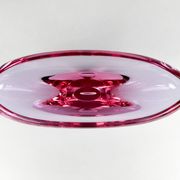 1960s Art Glass Bowl by Glass Designer Miloslav Klinger, Czechoslovakia