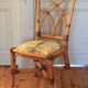 Chaise en bambou assise zébrée