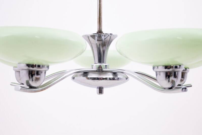 Art Deco chandelier from Poland, 1950s