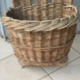 Old wicker harvest hood basket