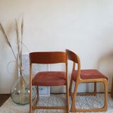 Suite of 4 chairs sleds Baumann, 1960s