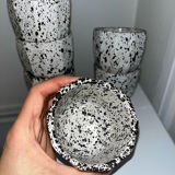 6 speckled ceramic coffee cups