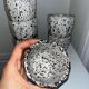 6 speckled ceramic coffee cups